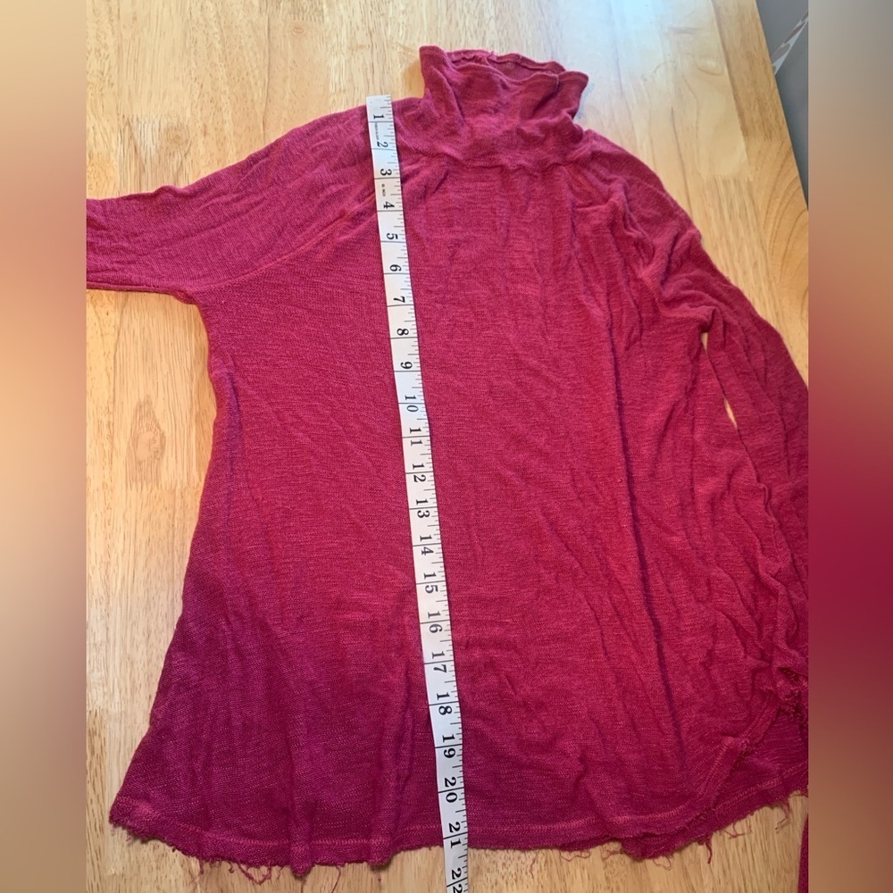 Free People Pink Long Sleeve Layering Shirt Size Small - Picture 9 of 11